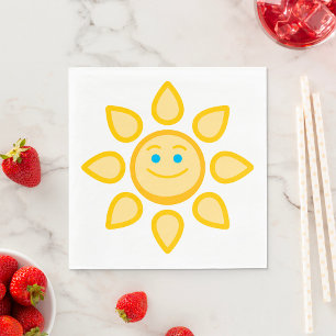 Glimlachende Zon Gelukkige Zonneschijn Servet