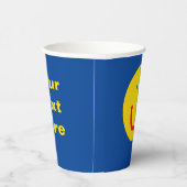 Glimlachende zon Happy Face Paper Cups Papieren Bekers (Rechts)