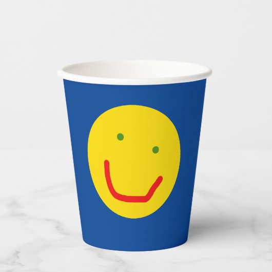 Glimlachende zon Happy Face Paper Cups Papieren Bekers (Voorkant)