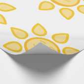 Glimlachende zon Happy Sunshine Cadeaupapier (Hoek)