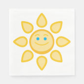 Glimlachende zon Happy Sunshine Servet (Voorkant)