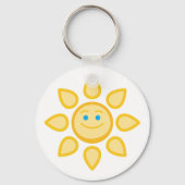 Glimlachende zon Happy Sunshine Sleutelhanger (Voorkant)