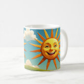 "GLIMLACHENDE ZON" KOFFIEMOK (Voorkant rechts)
