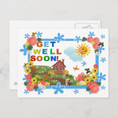 GLIMLACHENDE ZON Krijg goed Briefkaart (Voorkant / Achterkant)