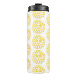 Glimlachende zon  patroonfitness en reizen thermosbeker