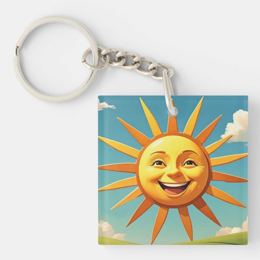 "GLIMLACHENDE ZON" SLEUTELHANGER (Voorkant)