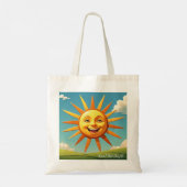 "GLIMLACHENDE ZON" TOTE BAG (Achterkant)