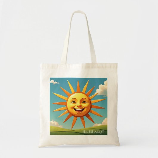 "GLIMLACHENDE ZON" TOTE BAG (Voorkant)