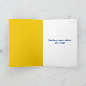 Glimlachende Zonnebloem Foto Custom Bericht Verjaa Kaart (Binnen)