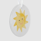 Glimlachende Zonneschijn Helder en Liefdevol Kerst Ornament (voorkant)