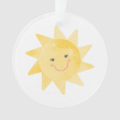 Glimlachende Zonneschijn Helder en Liefdevol Kerst Ornament (voorkant)