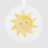 Glimlachende zonneschijn Helder en Schattige kerst Ornament (achterkant)