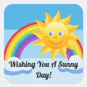 Glimlachende zonneterras Sticker (Voorkant)