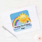 Glimlachende zonneterras Sticker (Envelop)