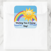 Glimlachende zonneterras Sticker (Tas)