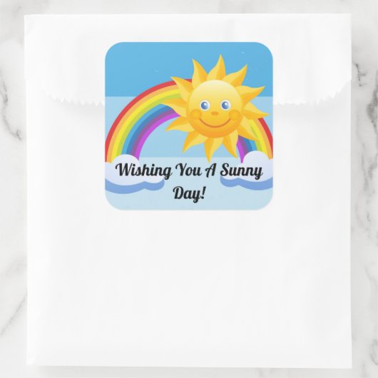 Glimlachende zonneterras Sticker (Tas)