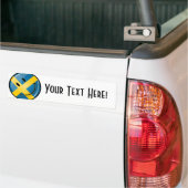 Glimlachende Zweedse Vlag Bumpersticker (Op Truck)