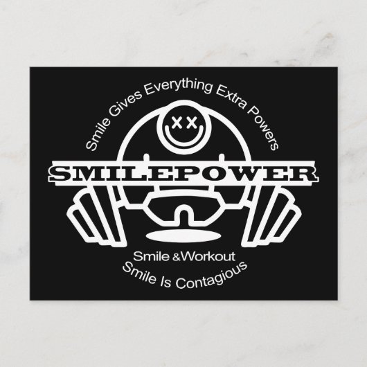 glimlachpoer briefkaart (Voorkant)