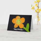 glimlachte bloem kaart (Gele Bloem)