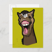 glimlachte paarden briefkaart (Voorkant / Achterkant)