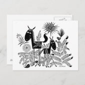 glimlachte paarden briefkaart (Voorkant / Achterkant)