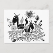 glimlachte paarden briefkaart (Voorkant)