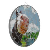 glimlachte paarden dartbord (Voorkant Links)