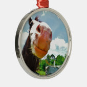 glimlachte paarden metalen ornament (Rechts)