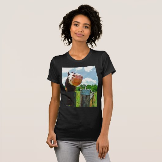 glimlachte paarden t-shirt (Voorkant volledig)