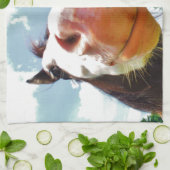 glimlachte paarden theedoek (Gevouwen)