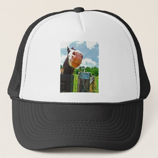 glimlachte paarden trucker pet (Voorkant)