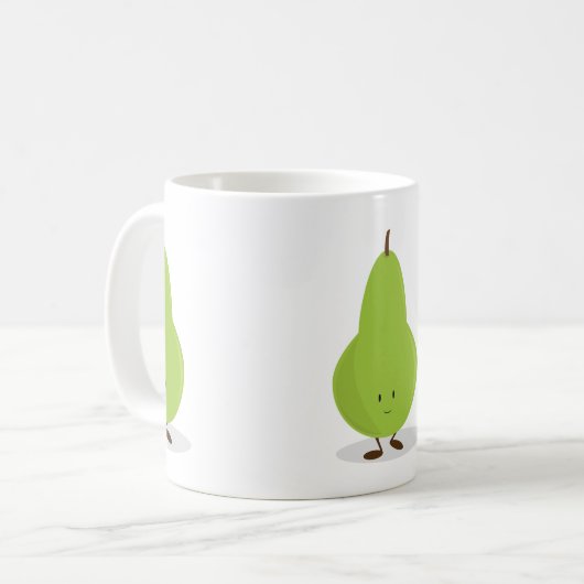 glimlachte peren koffiemok (Voorkant links)