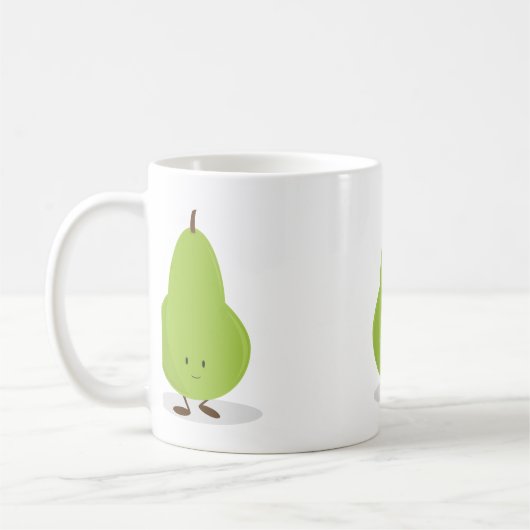 glimlachte peren koffiemok (Links)