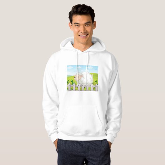 glimlachte schapen hoodie (Voorkant volledig)