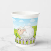 glimlachte schapen papieren bekers (Voorkant)