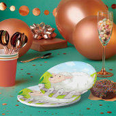 glimlachte schapen papieren bordje