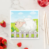 glimlachte schapen servet