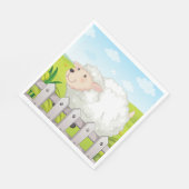 glimlachte schapen servet (Hoek)