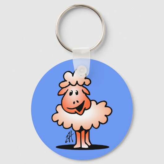 glimlachte schapen sleutelhanger (Voorkant)