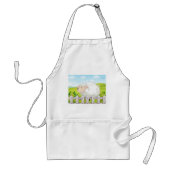 glimlachte schapen standaard schort (Voorkant)