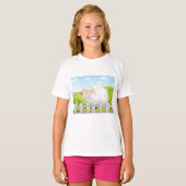 glimlachte schapen t-shirt (Voorkant volledig)