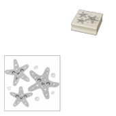 glimlachte Starfish Rubberstempel (Gestempeld)