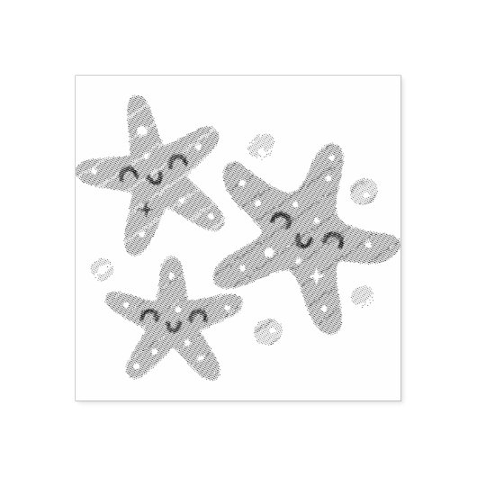 glimlachte Starfish Rubberstempel (Afrduk)