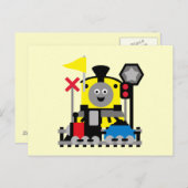 glimlachte trein briefkaart (Voorkant / Achterkant)