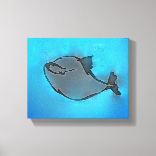 glimlachte walvis canvas afdruk (Voorkant)