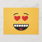 Glimlend gezicht met hartvormige ogen briefkaart (Voorkant)