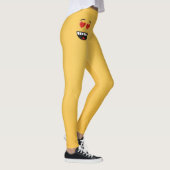 Glimlend gezicht met hartvormige ogen leggings (Rechts)