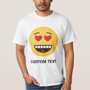 Glimlend gezicht met hartvormige ogen t-shirt