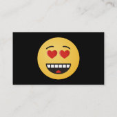 Glimlend gezicht met hartvormige ogen visitekaartje (Achterkant)