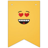 Glimlend gezicht met hartvormige ogen vlaggetjes (Eerste vlag)